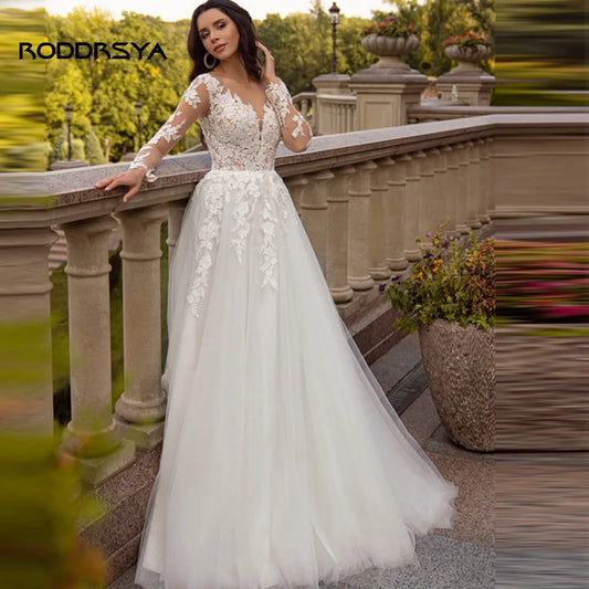 Robe de Mariée Capucine — Bohème Trapèze, Épaules Dégagées & Dentelle (Plage)