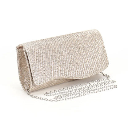 Minaudière Perléane — Pochette de Soirée Strass & Chaîne Dorée