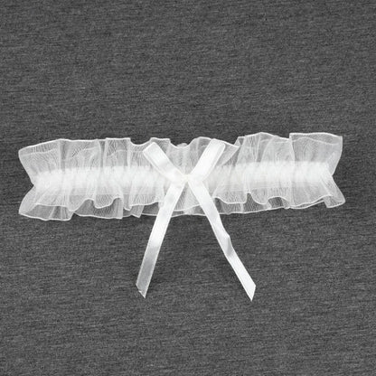 Porte-jarretelles en dentelle avec nœud papillon pour femme, lingerie sexy, boucle de jambe, jarretelles de mariage, patients cosplay, bas de mode, anneau de cuisse