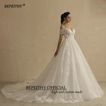 BEPEITHY personnalisé paillettes robes De mariée pour les femmes 2026 mariée romantique dentelle grande taille Boho Robe De mariée Robe De soirée