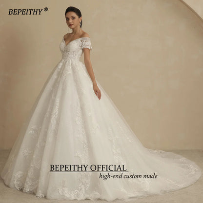 BEPEITHY personnalisé paillettes robes De mariée pour les femmes 2026 mariée romantique dentelle grande taille Boho Robe De mariée Robe De soirée