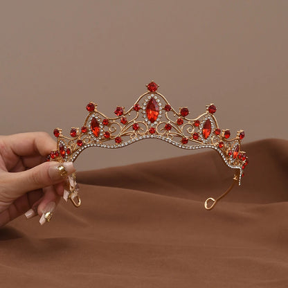 Princesse reine Vintage Baroque cristal couronne strass diadème pour les femmes mariée mariage fête bal bijoux cheveux accessoires