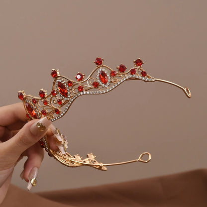 Princesse reine Vintage Baroque cristal couronne strass diadème pour les femmes mariée mariage fête bal bijoux cheveux accessoires