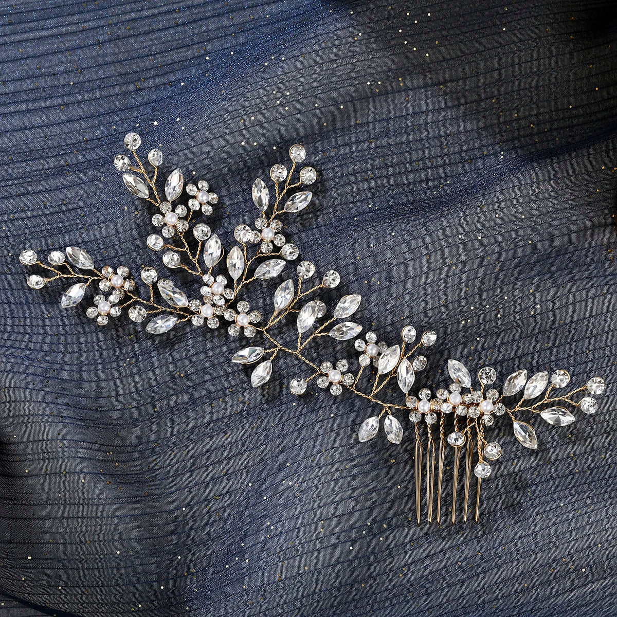 Cristal perle mariée cheveux peigne chapeaux strass perle mariée pince à cheveux bandeaux accessoires bijoux