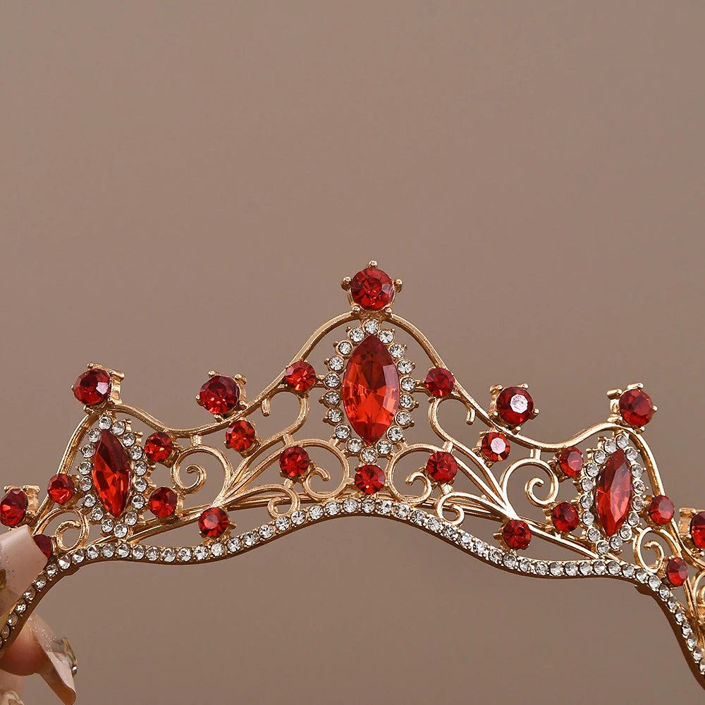 Princesse reine Vintage Baroque cristal couronne strass diadème pour les femmes mariée mariage fête bal bijoux cheveux accessoires