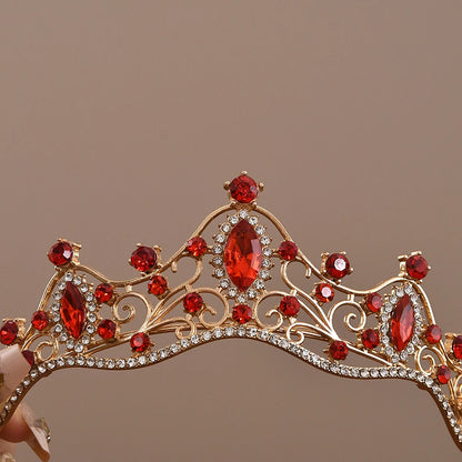 Princesse reine Vintage Baroque cristal couronne strass diadème pour les femmes mariée mariage fête bal bijoux cheveux accessoires