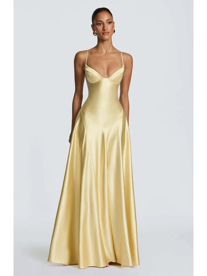 Robe de Soirée Émeraude — Sirène Satin, Une Épaule (Drapé)