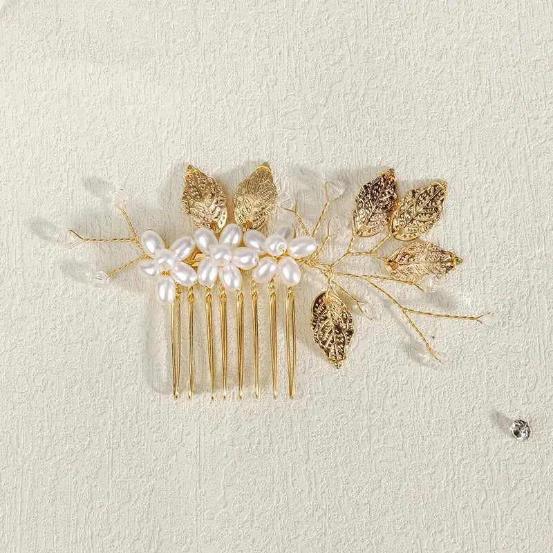 Cristal perle mariée cheveux peigne chapeaux strass perle mariée pince à cheveux bandeaux accessoires bijoux
