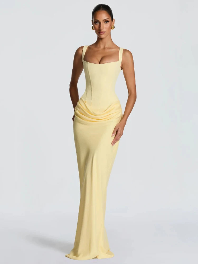 Robe de Soirée Émeraude — Sirène Satin, Une Épaule (Drapé)