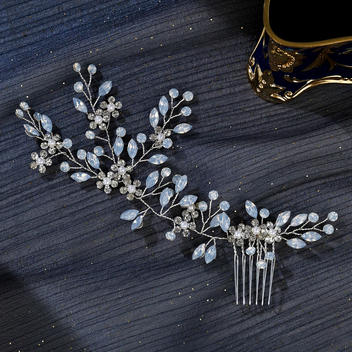 Cristal perle mariée cheveux peigne chapeaux strass perle mariée pince à cheveux bandeaux accessoires bijoux