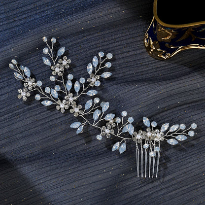 Cristal perle mariée cheveux peigne chapeaux strass perle mariée pince à cheveux bandeaux accessoires bijoux
