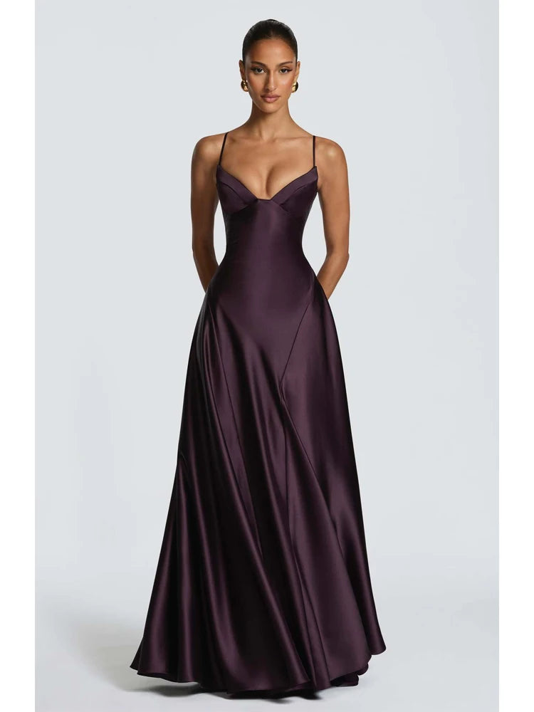 Robe de Soirée Émeraude — Sirène Satin, Une Épaule (Drapé)