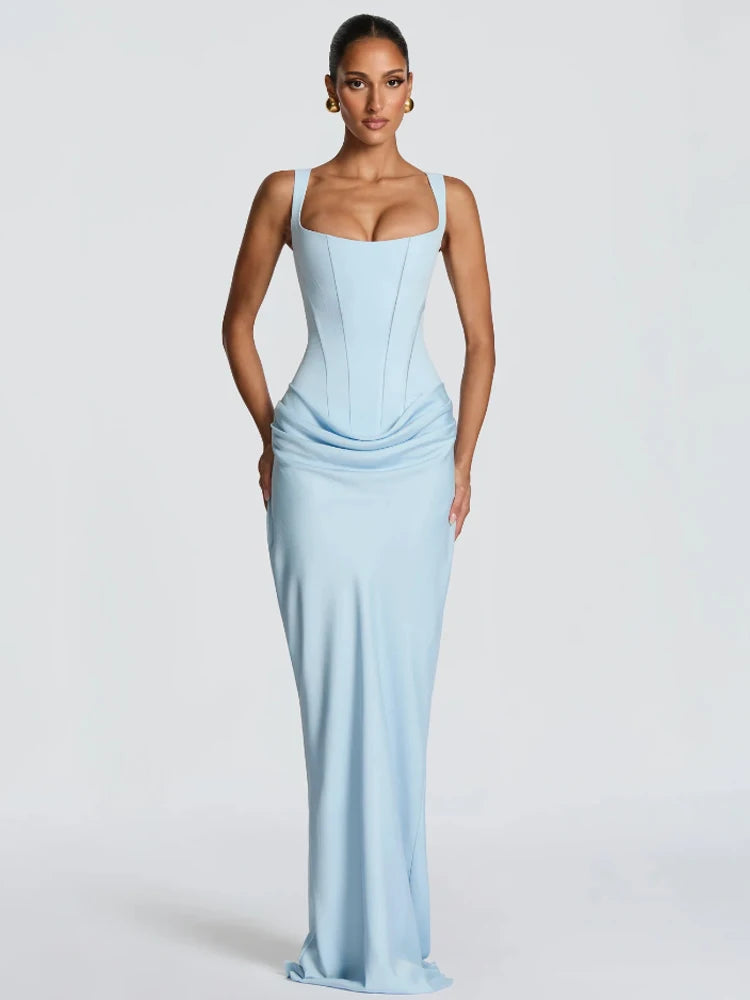 Robe de Soirée Émeraude — Sirène Satin, Une Épaule (Drapé)