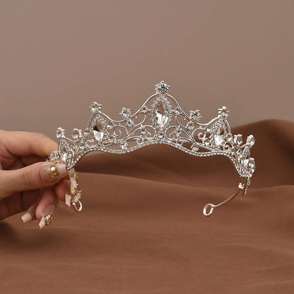 Princesse reine Vintage Baroque cristal couronne strass diadème pour les femmes mariée mariage fête bal bijoux cheveux accessoires