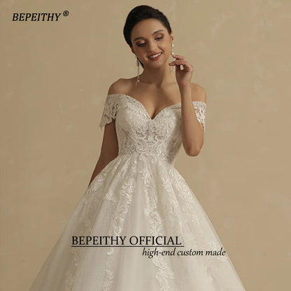BEPEITHY personnalisé paillettes robes De mariée pour les femmes 2026 mariée romantique dentelle grande taille Boho Robe De mariée Robe De soirée